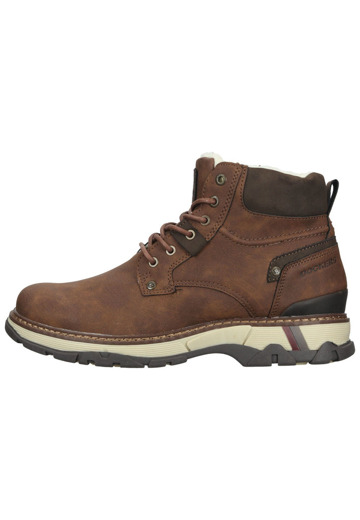 Stiefeletten Dockers Stiefelette Lederimitat Cafe Warmfutter