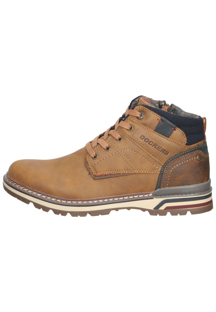 Stiefeletten Dockers Stiefelette Lederimitat Cognac