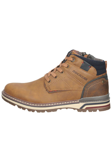 Stiefeletten Dockers Stiefelette Lederimitat Cognac