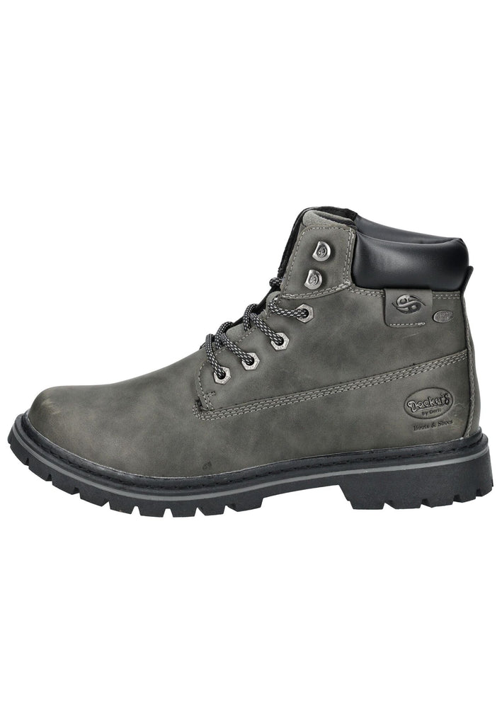 Stiefeletten Dockers Stiefelette Lederimitat Dunkelgrau
