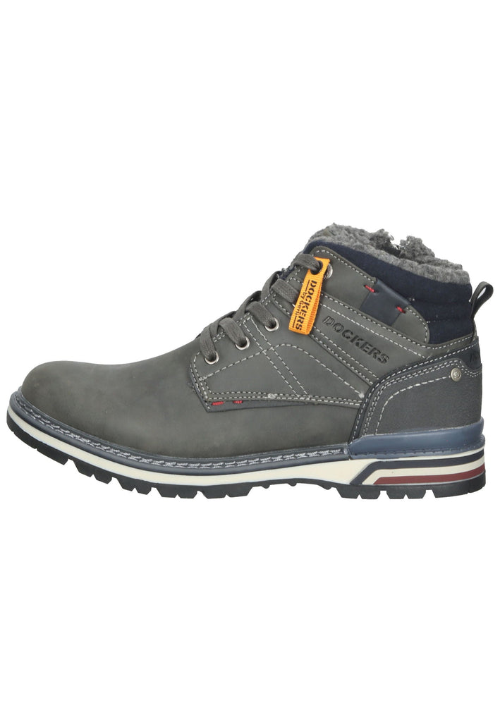 Stiefeletten Dockers Stiefelette Lederimitat Dunkelgrau Warmfutter