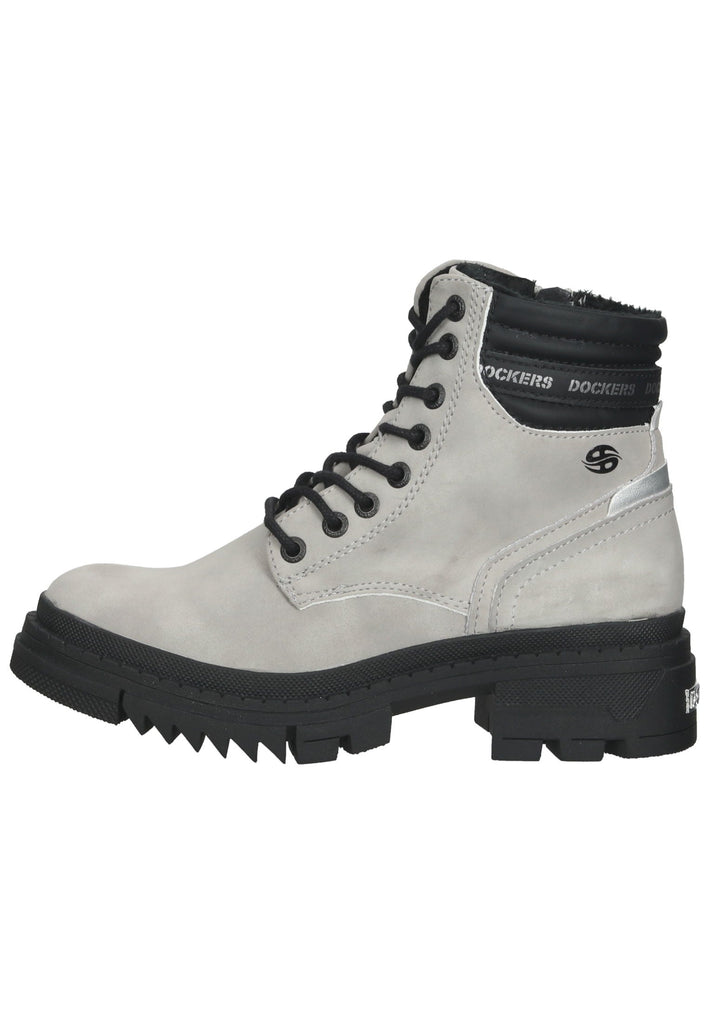Stiefeletten Dockers Stiefelette Lederimitat Hellgrau