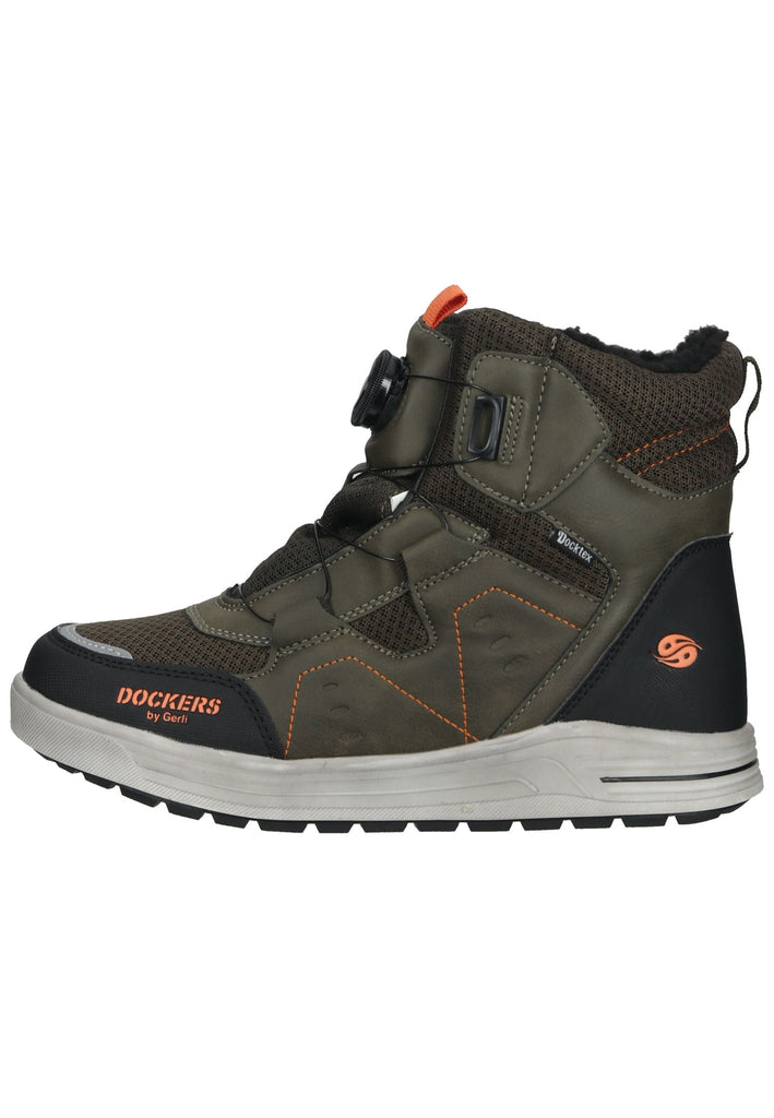 Stiefeletten Dockers Stiefelette Lederimitat Khaki Warmfutter