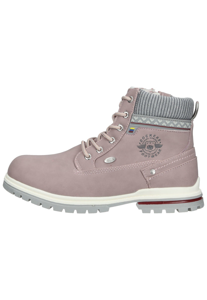 Stiefeletten Dockers Stiefelette Lederimitat Rosa