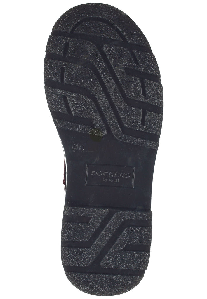 Stiefeletten Dockers Stiefelette Lederimitat Rot Lack Warmfutter