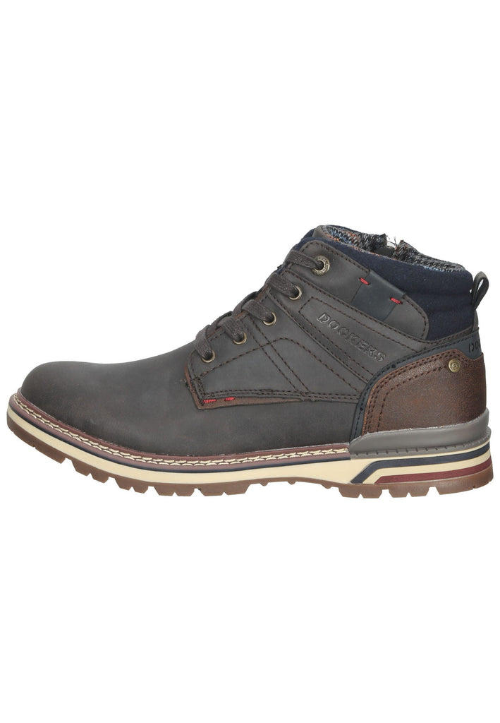Stiefeletten Dockers Stiefelette Lederimitat Schoko