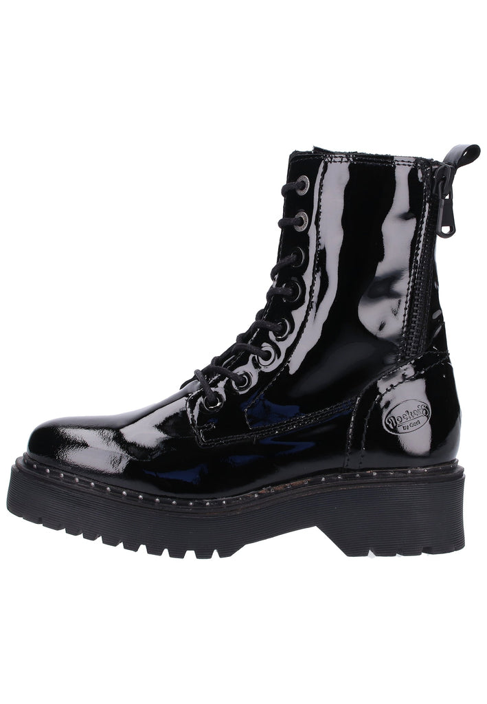 Stiefeletten Dockers Stiefelette Lederimitat Schwarz