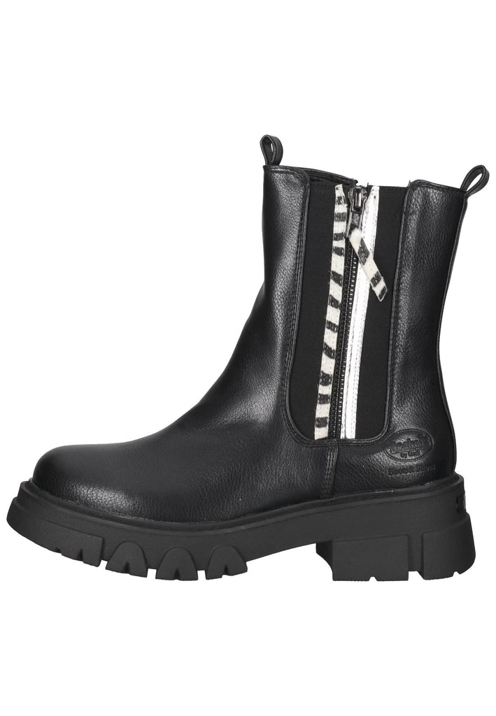 Stiefeletten Dockers Stiefelette Lederimitat Schwarz