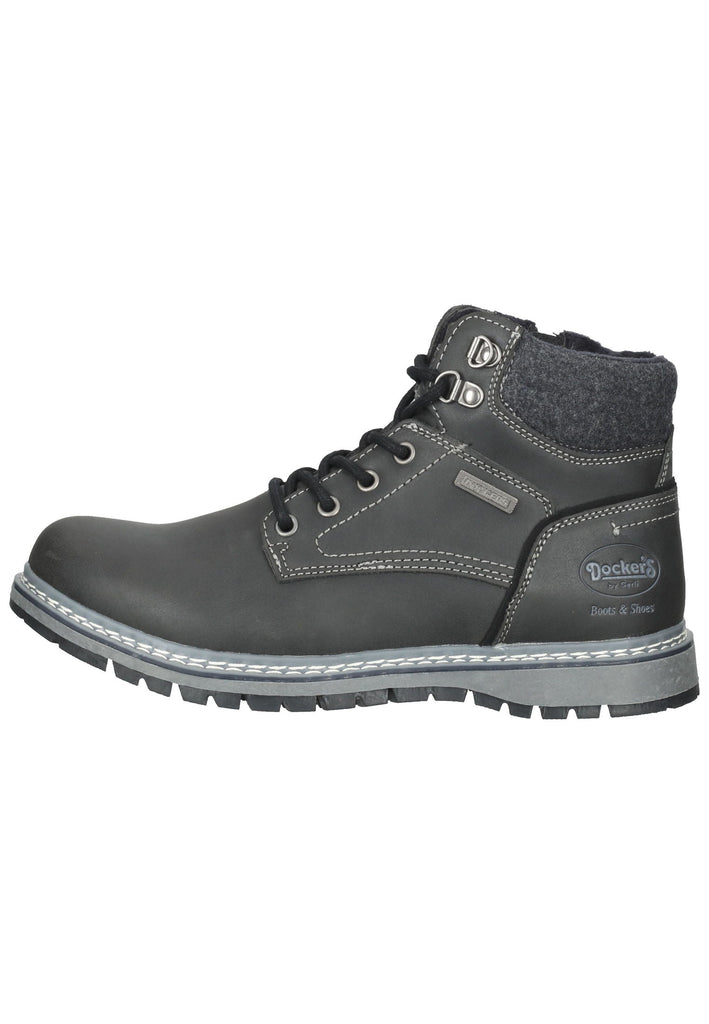 Stiefeletten Dockers Stiefelette Lederimitat Schwarz