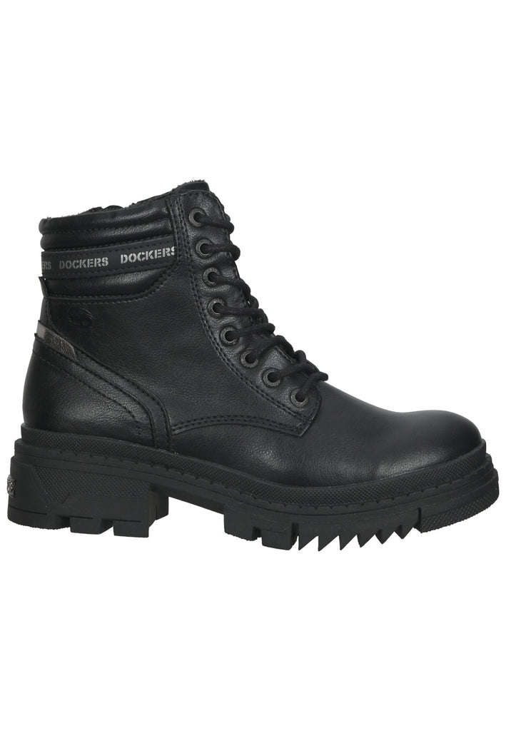 Stiefeletten Dockers Stiefelette Lederimitat Schwarz