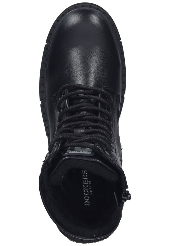 Stiefeletten Dockers Stiefelette Lederimitat Schwarz