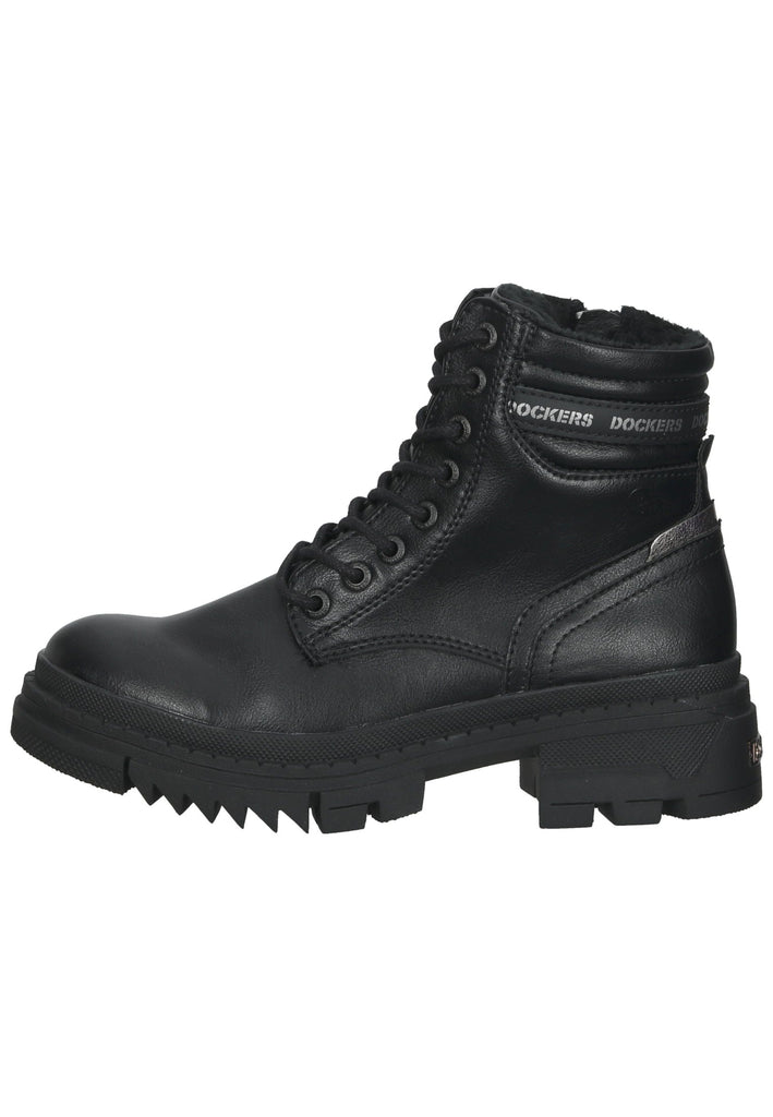 Stiefeletten Dockers Stiefelette Lederimitat Schwarz
