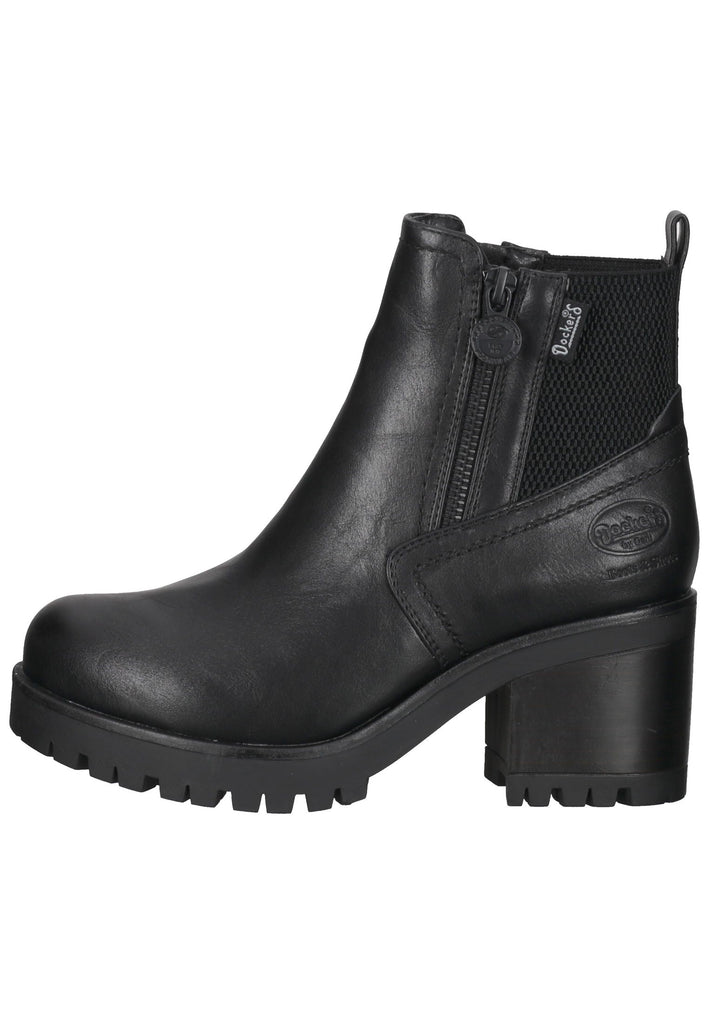 Stiefeletten Dockers Stiefelette Lederimitat Schwarz/Grau