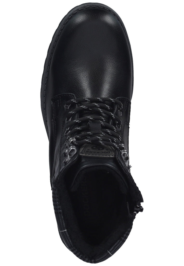 Stiefeletten Dockers Stiefelette Lederimitat Schwarz/Grau