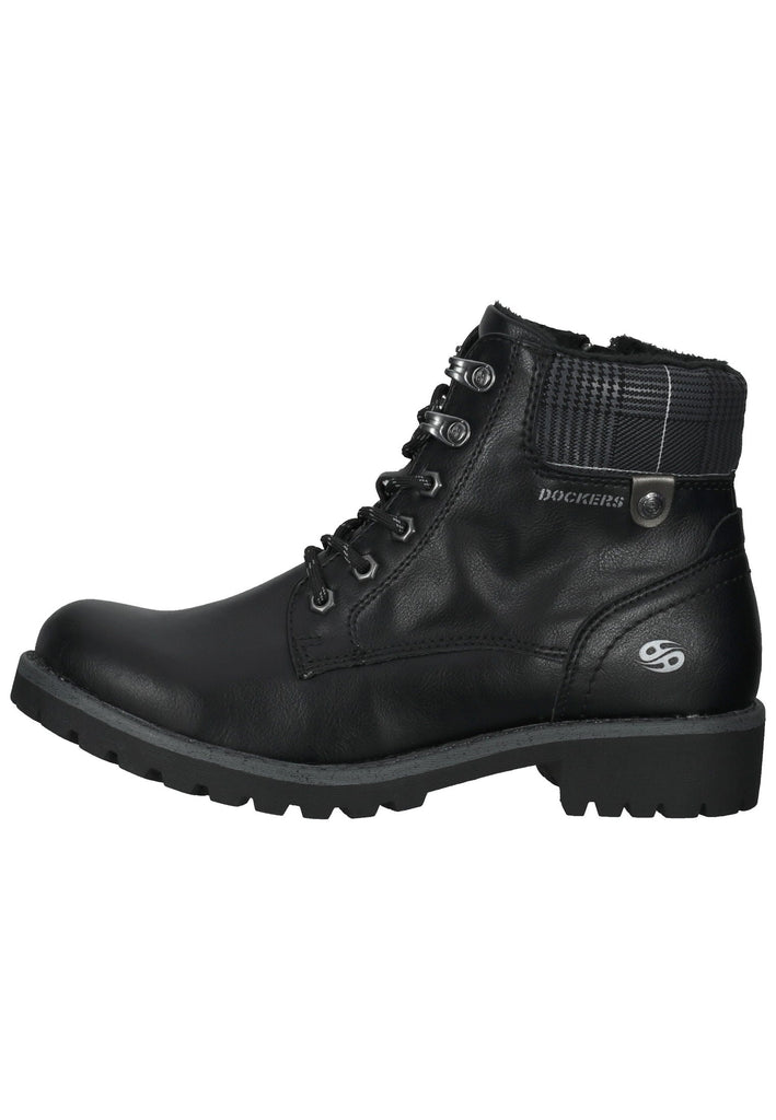 Stiefeletten Dockers Stiefelette Lederimitat Schwarz/Grau