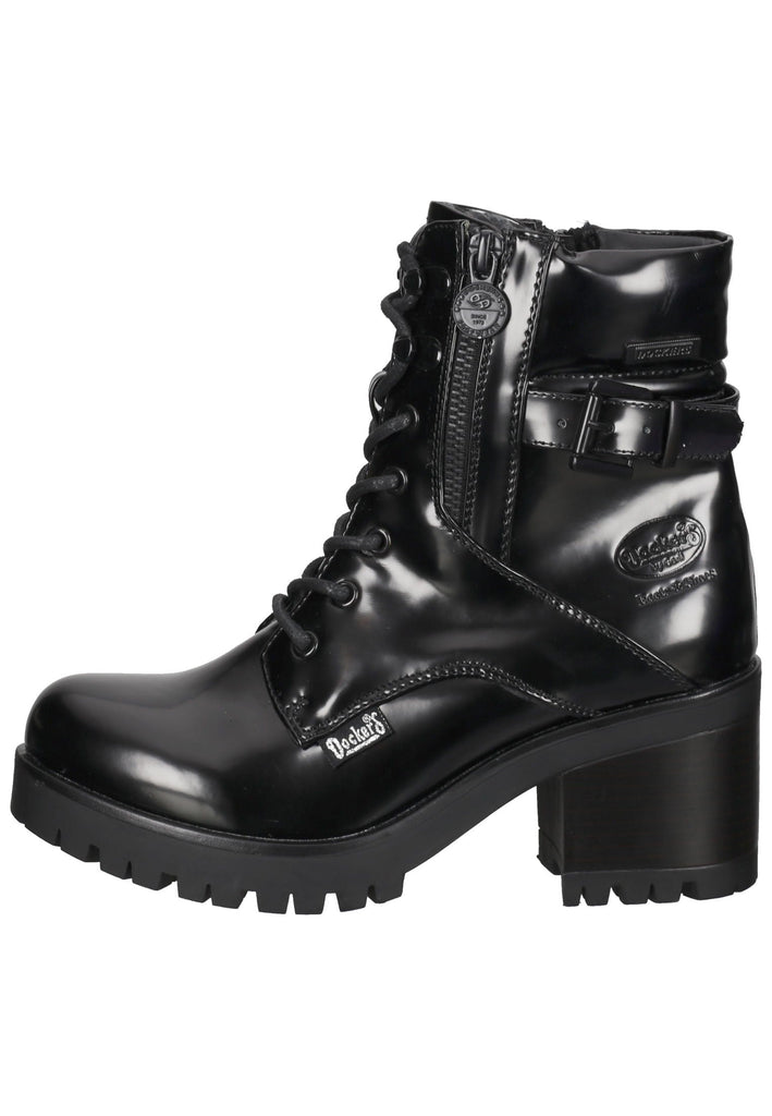 Stiefeletten Dockers Stiefelette Lederimitat Schwarz Lack
