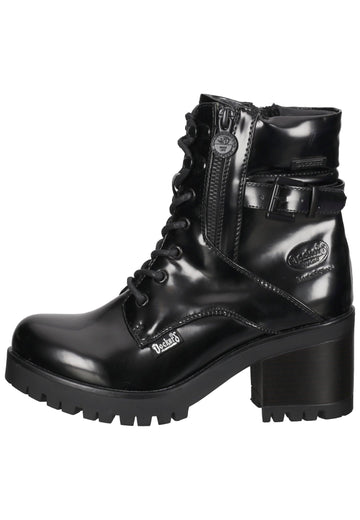 Stiefeletten Dockers Stiefelette Lederimitat Schwarz Lack