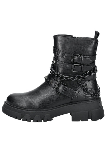 Stiefeletten Dockers Stiefelette Lederimitat Schwarz/Schwarz