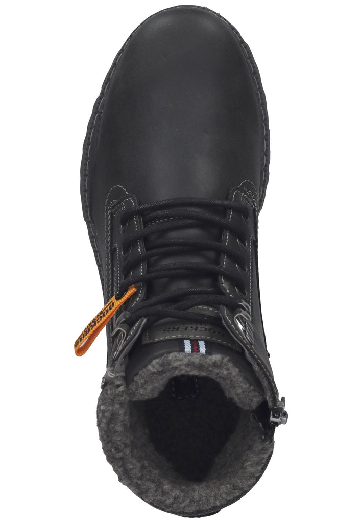Stiefeletten Dockers Stiefelette Lederimitat Schwarz Warmfutter