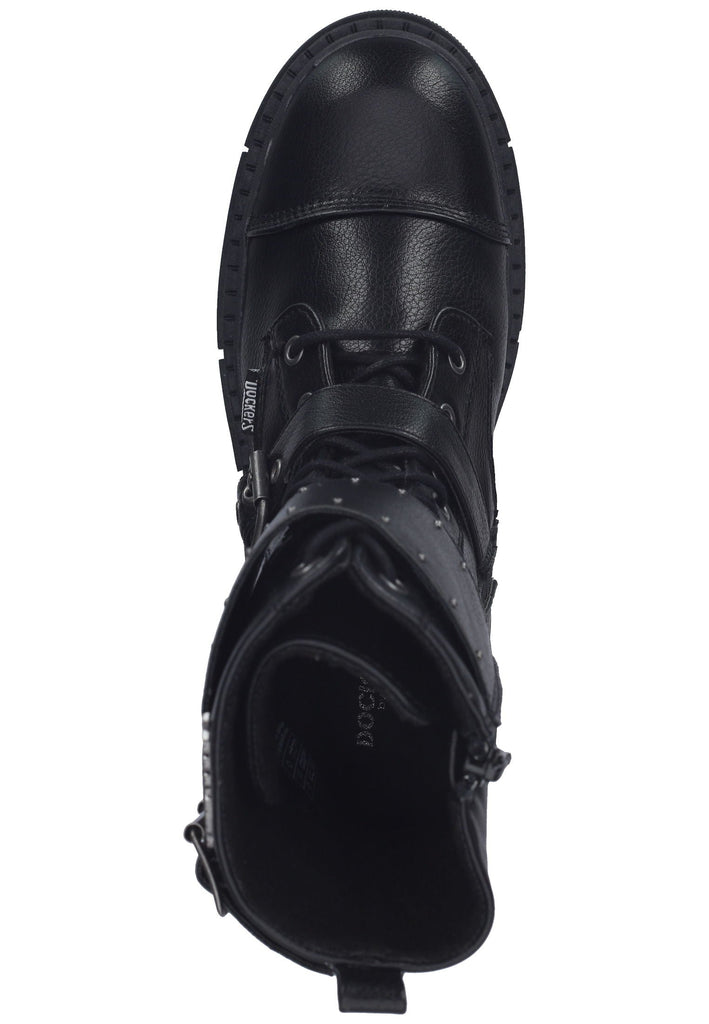 Stiefeletten Dockers Stiefelette Lederimitat Schwarz Warmfutter