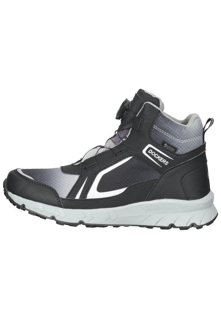 Stiefeletten Dockers Stiefelette Lederimitat/Textil Schwarz/grau