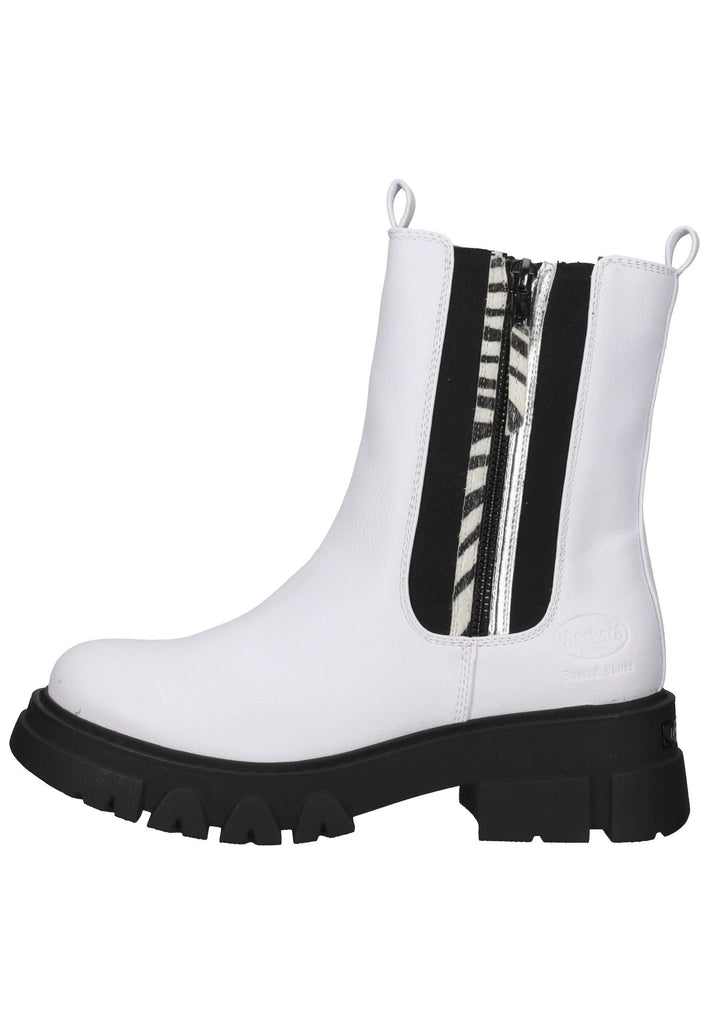 Stiefeletten Dockers Stiefelette Lederimitat Weiß