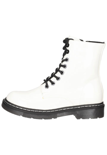 Stiefeletten Dockers Stiefelette Lederimitat Weiß