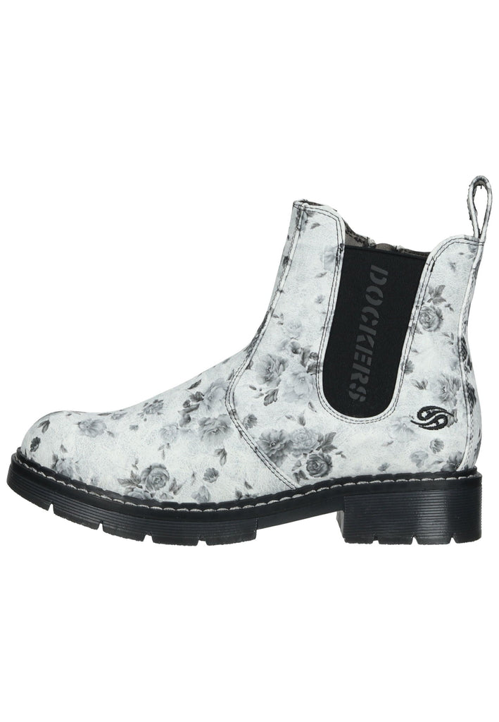 Stiefeletten Dockers Stiefelette Lederimitat Weiß/Schwarz