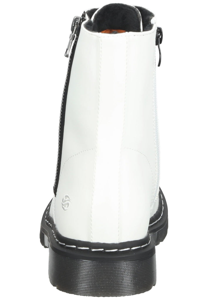 Stiefeletten Dockers Stiefelette Lederimitat Weiß/Schwarz Warmfutter