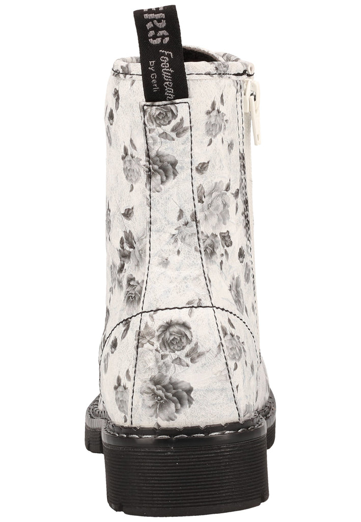 Stiefeletten Dockers Stiefelette Lederimitat Weiß/Schwarz Warmfutter