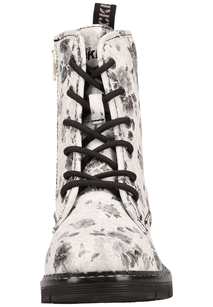 Stiefeletten Dockers Stiefelette Lederimitat Weiß/Schwarz Warmfutter