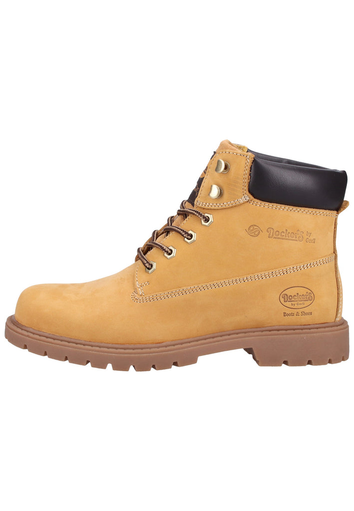 Stiefeletten Dockers Stiefelette Nubukleder Gelb