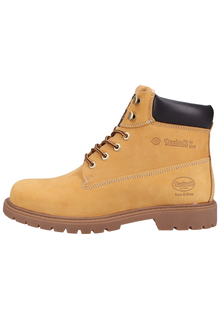 Stiefeletten Dockers Stiefelette Nubukleder Golden Tan