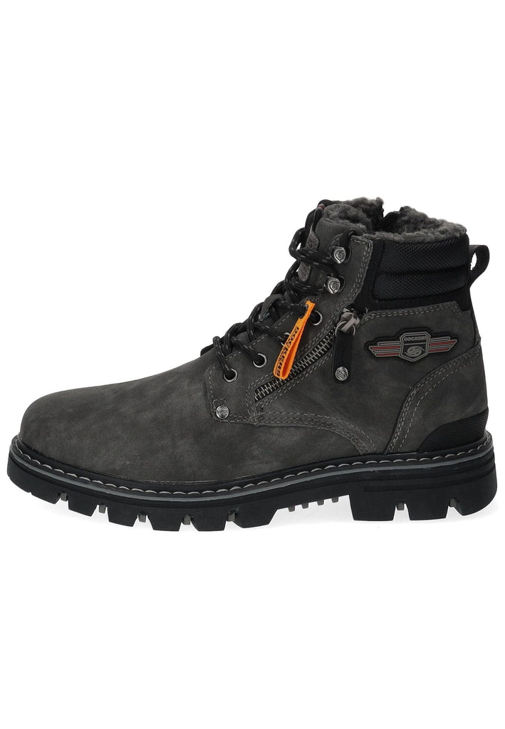 Stiefeletten Dockers Stiefelette PU Dunkelgrau Warmfutter