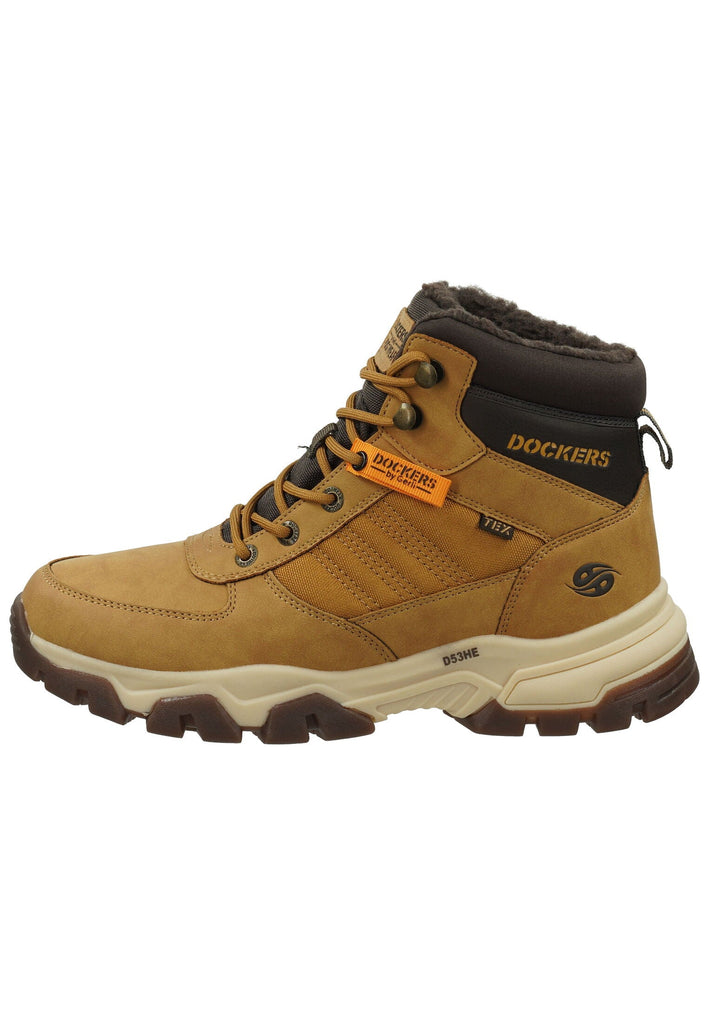 Stiefeletten Dockers Stiefelette PU Tan Warmfutter