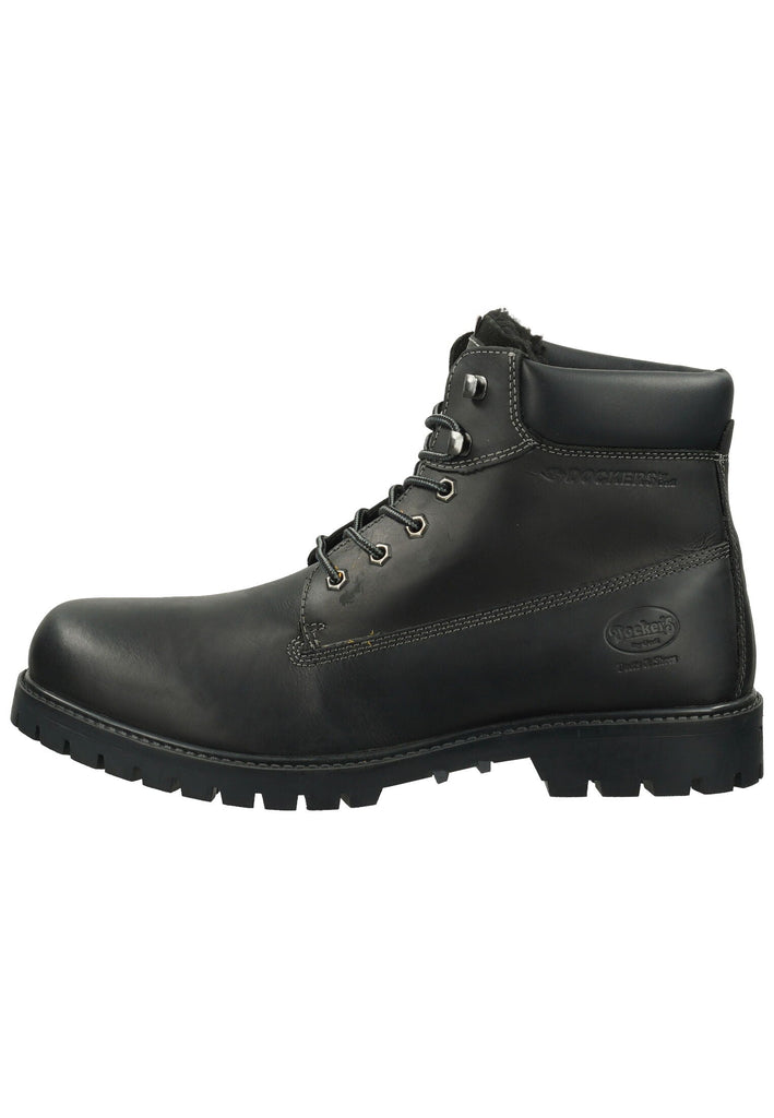 Stiefeletten Dockers Stiefelette Textil Schwarz Warmfutter