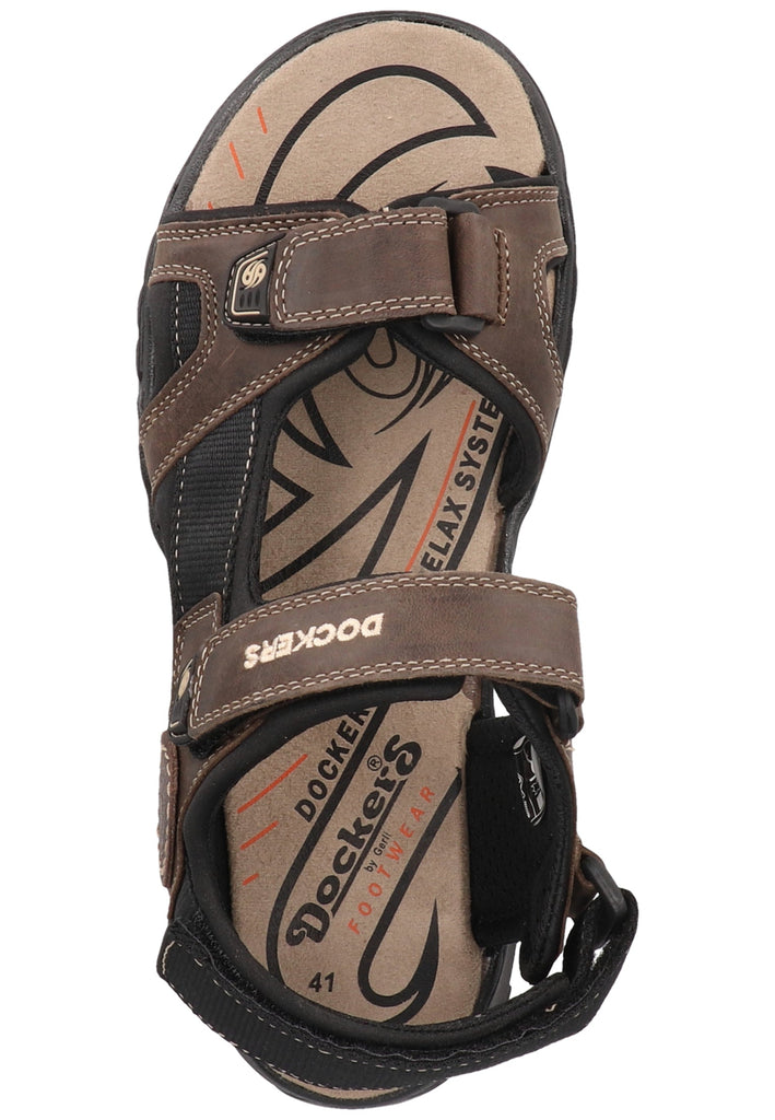 Dockers Wanderschuhe Leder/Textil Cafe