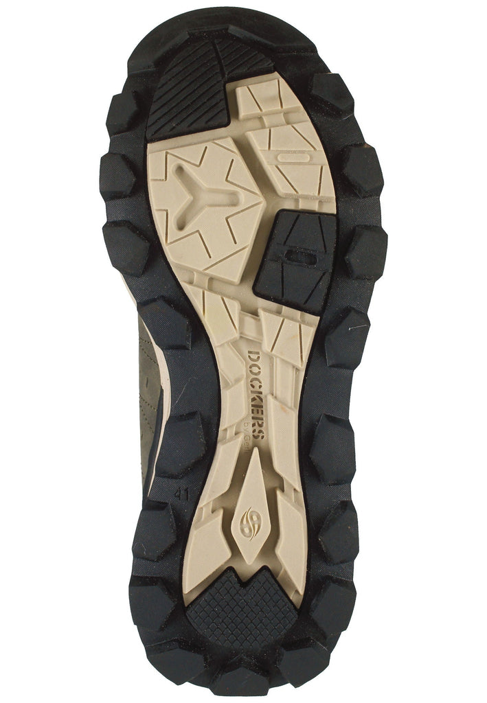 Dockers Wanderschuhe Lederimitat Olive/Schwarz