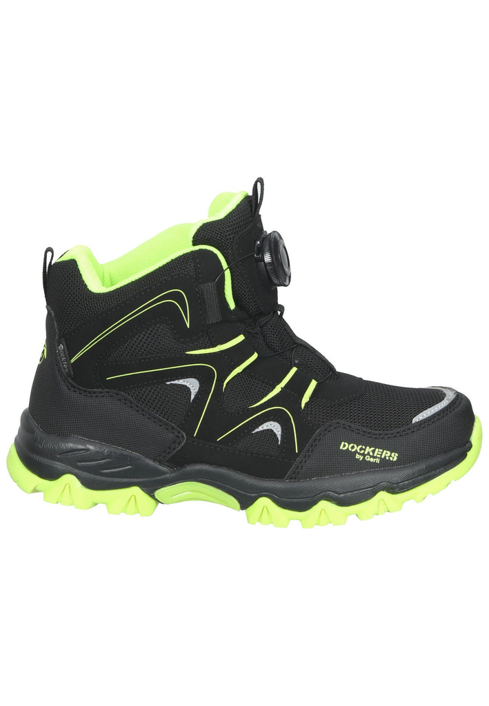 Dockers Wanderschuhe Lederimitat/Textil Schwarz/Gelb