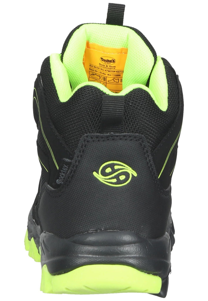 Dockers Wanderschuhe Lederimitat/Textil Schwarz/Gelb