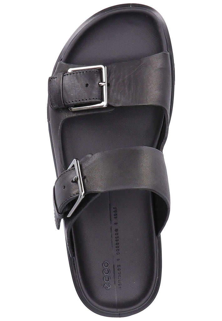 ecco Pantoletten Leder Schwarz