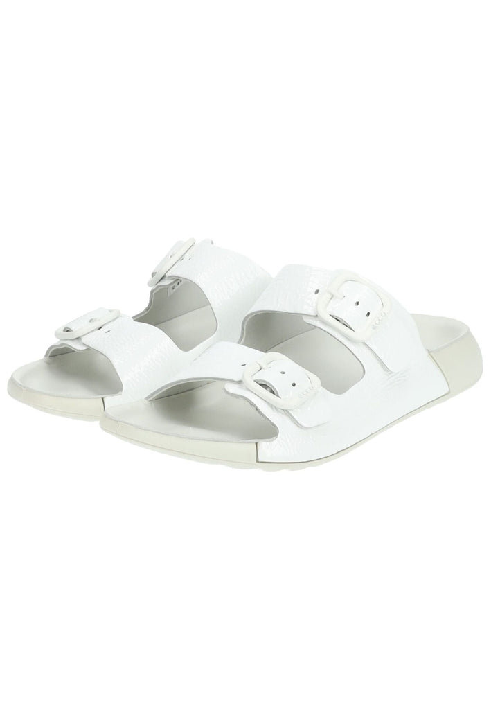 ecco Pantoletten Leder Weiß