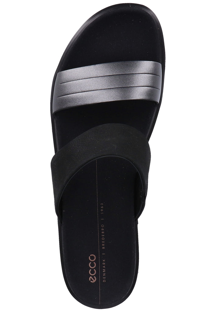 ecco Pantoletten Veloursleder Schwarz