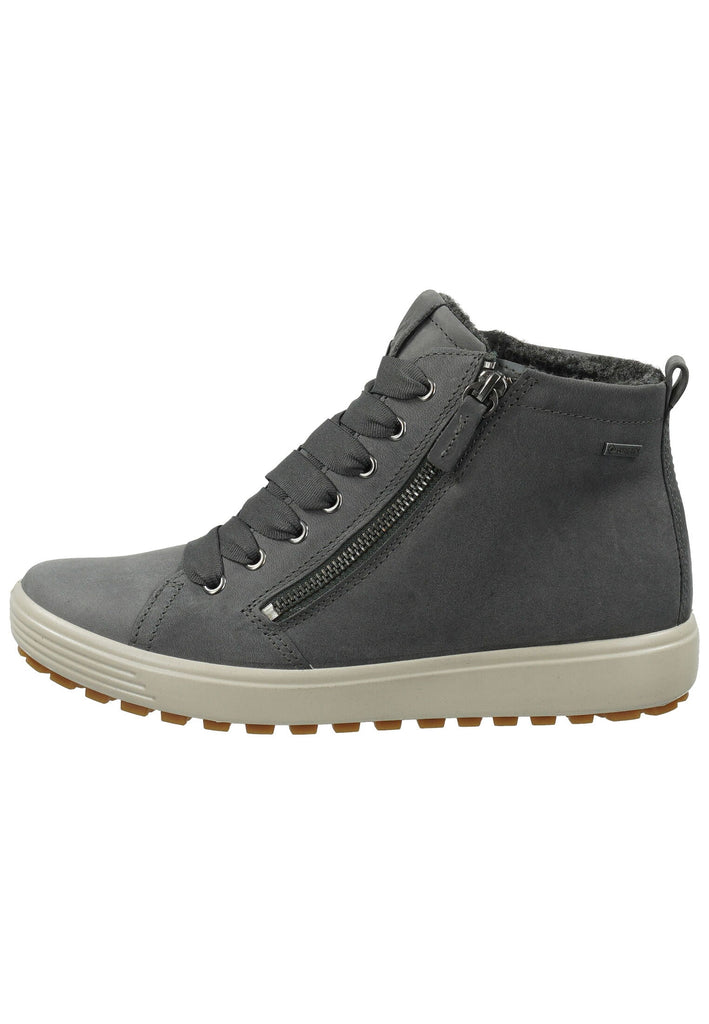Sneaker ecco Sneaker Leder Grau Warmfutter