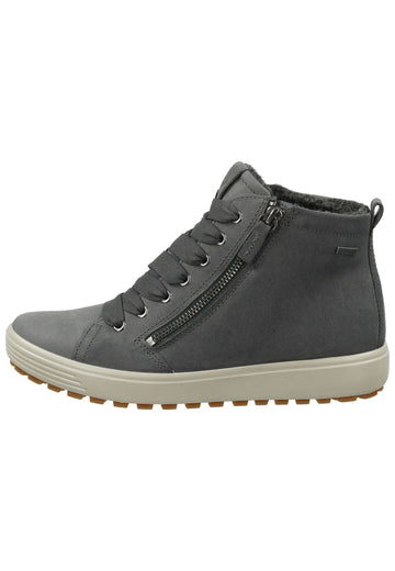 Sneaker ecco Sneaker Leder Grau Warmfutter