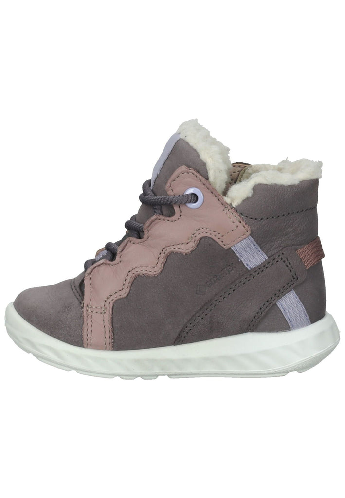 Sneaker ecco Sneaker Nubukleder Grau/Rosa