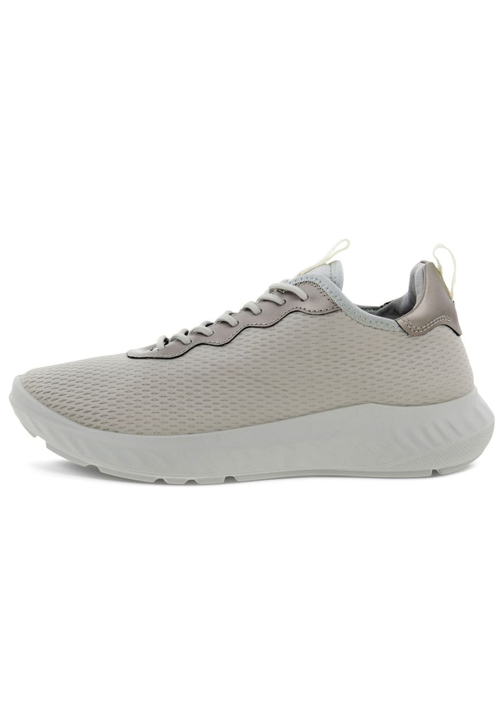 ecco Sneaker Glattleder Grau/Weiß