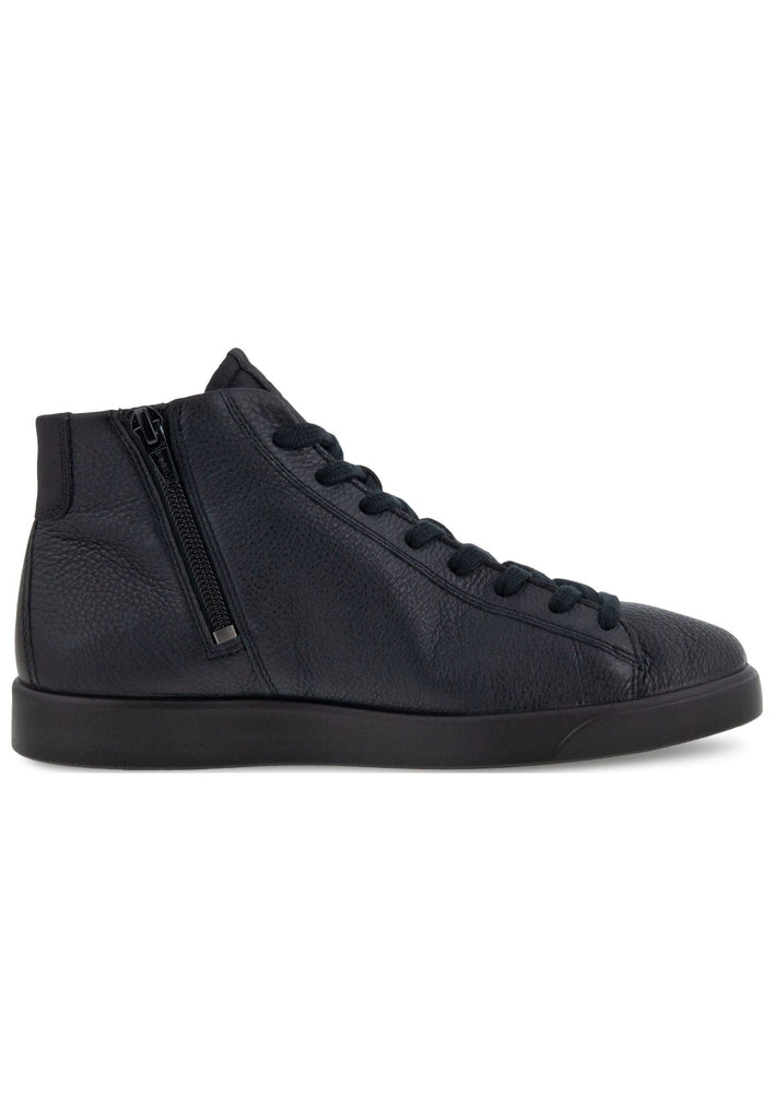 ecco Sneaker Glattleder Schwarz/Schwarz