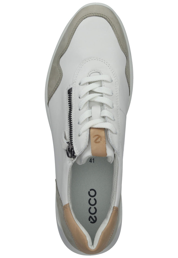 ecco Sneaker Leder Weiß/Beige