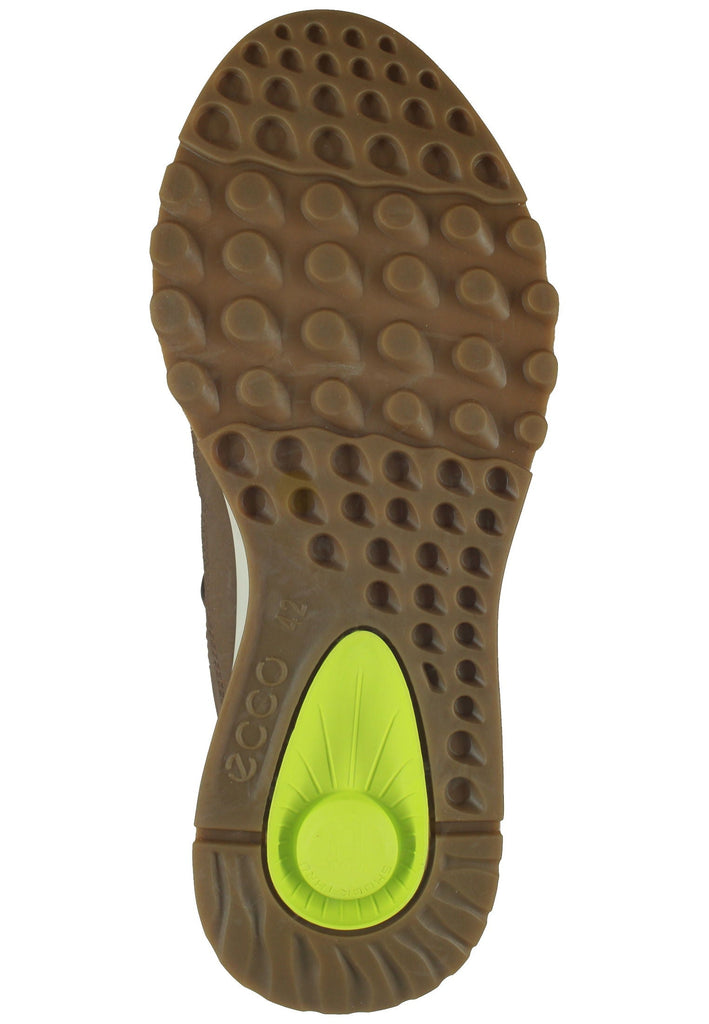 ecco Sneaker Lederimitat Braun/Gelb